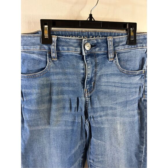 American Eagle jeggings size 8 long distressed - Picture 5 of 11